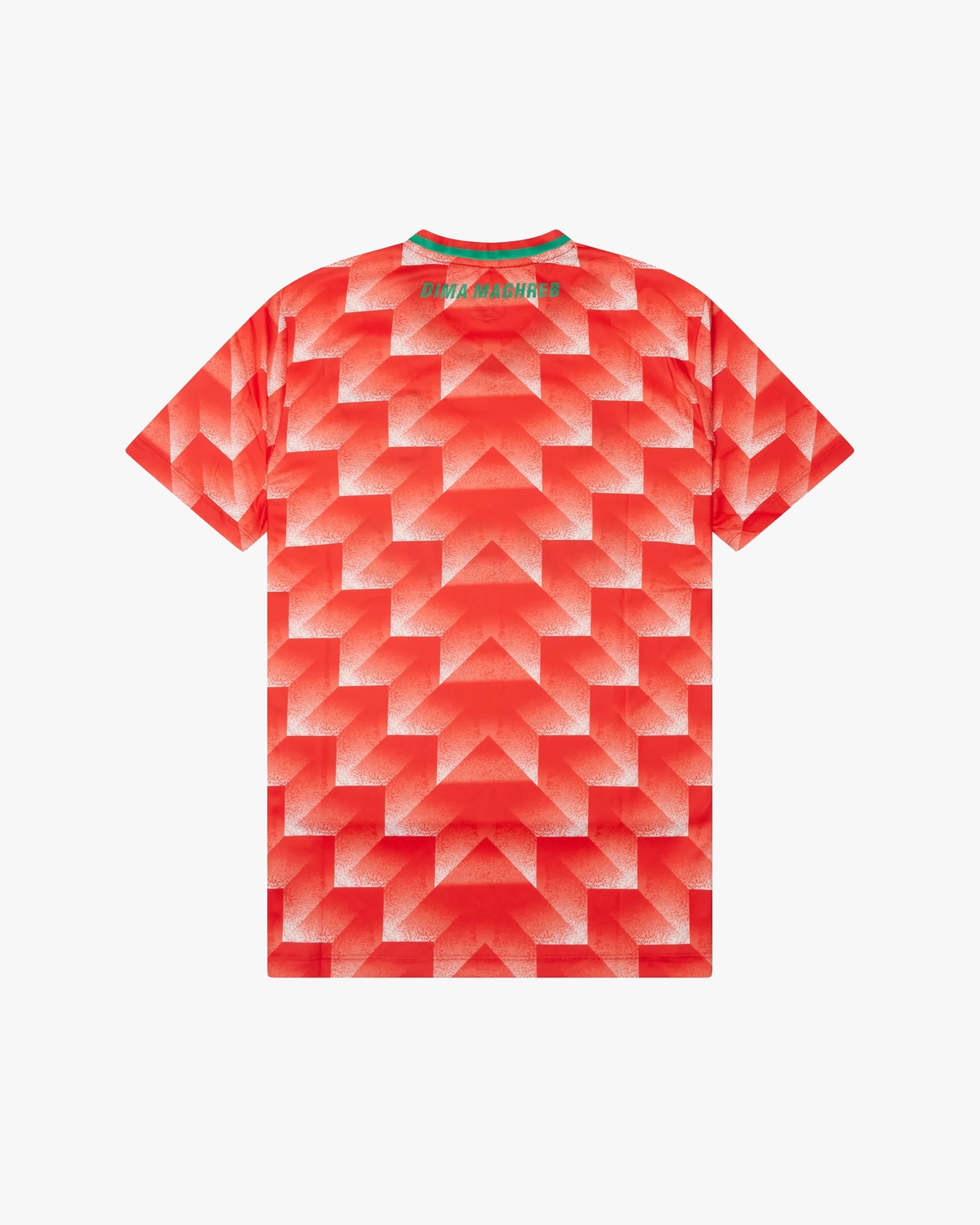 Maillot maroc palestine dos rouge motif pyramidal Dima Maghreb design exclusif Palestinia